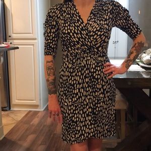 Cold water creek navy with white ovals dress 6
